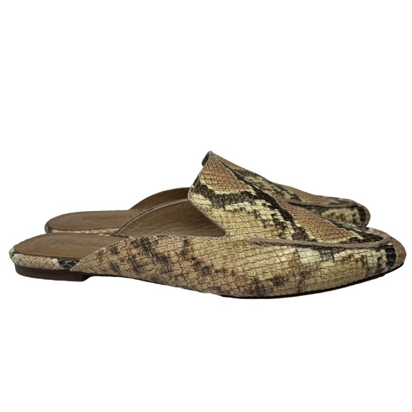 MADEWELL | The Frances Skimmer Mule in Snake Embossed Leather Slide Sandal Shoe - Picture 7 of 16